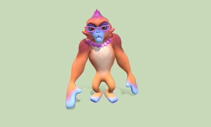 create custom gorilla tag fangame player model 3d character in blender or unity