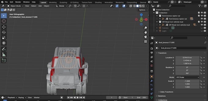 model 3d low poly weapon game vehicle simulator asset stylized car mesh blender