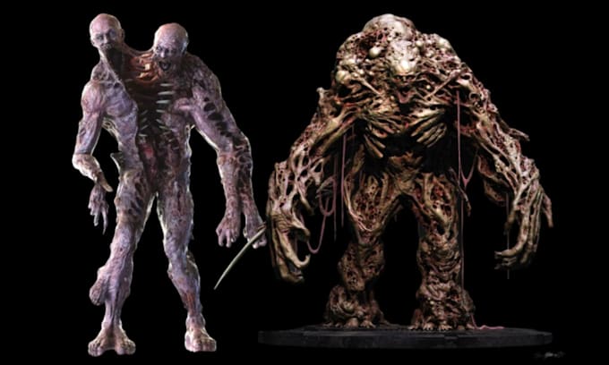 create rig animate creepy ps1 ps2 psx low poly 3d horror character