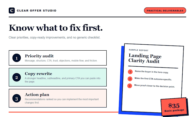 audit and rewrite your landing page copy for coaches