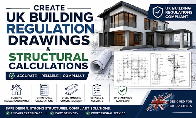 create UK building regulation drawings and structural calculations