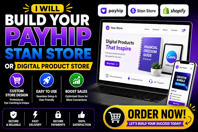 design and setup your payhip store or store website