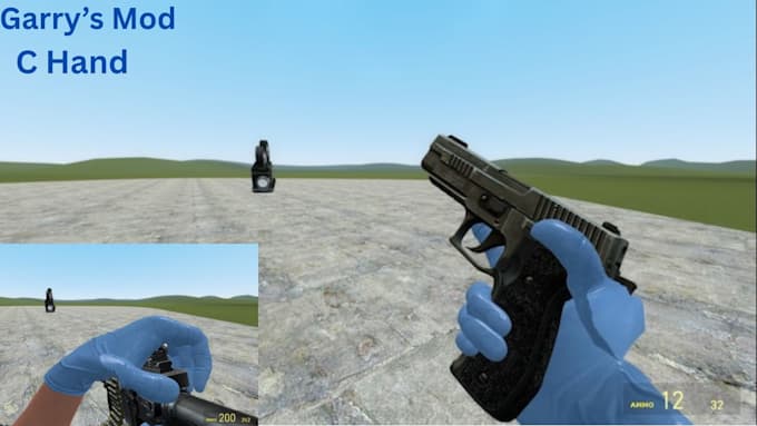 do custom gmod player model and weapon for garrys mod with jiggle bone c hand