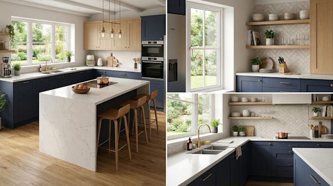 create luxury kitchen interior designs with 3d visualization