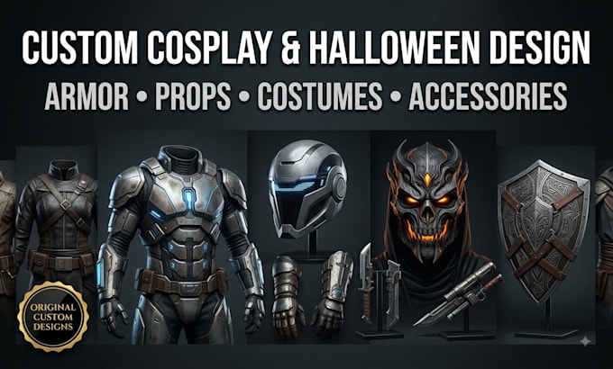 design custom cosplay armor, props and halloween costumes