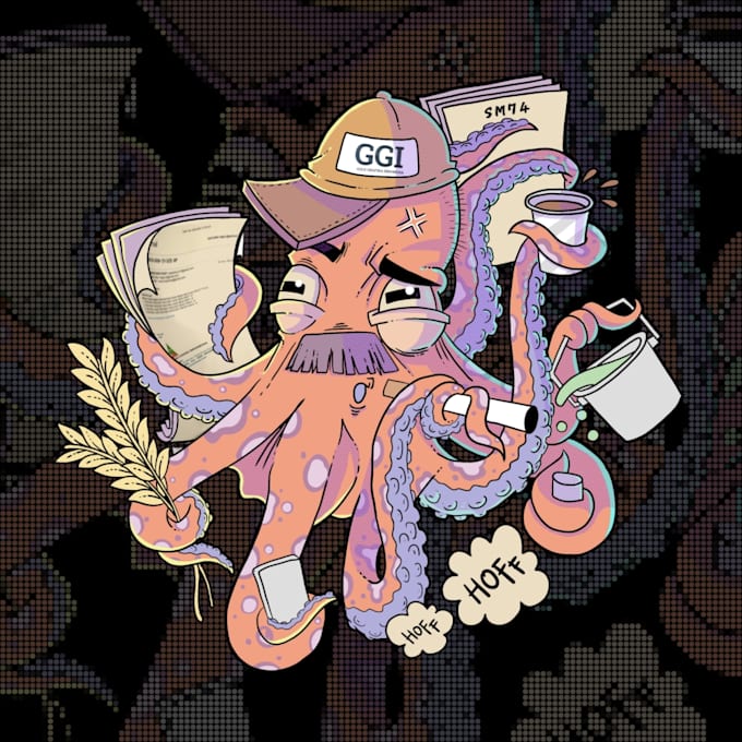 to draw illustrations that are funny yet creepy