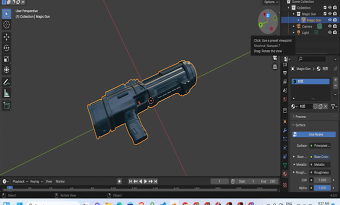 model 3d low poly game weapon stylized combat gear simulator game asset blender