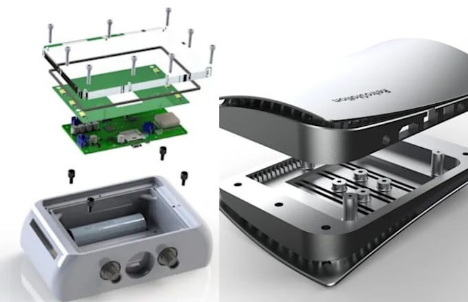 do custom pcb enclosure design and cad for 3d printing cnc