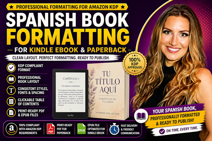 format spanish books for kindle ebook and paperback