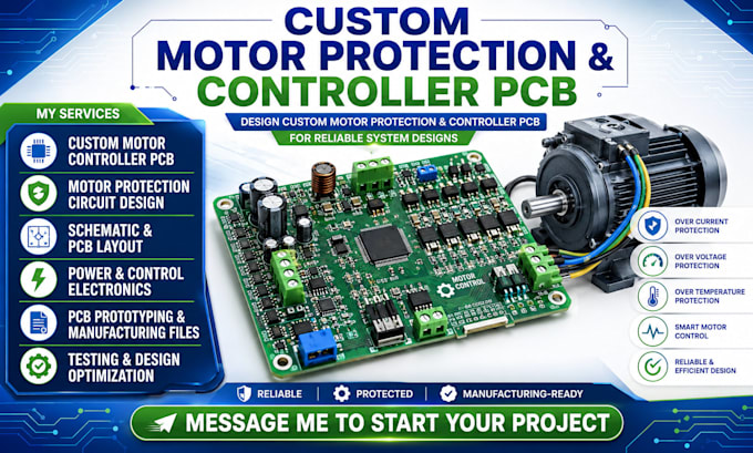 design custom motor protection and controller pcb for reliable system designs