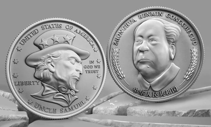 create realistic 3d coin model, custom gold coin, commemorative medal