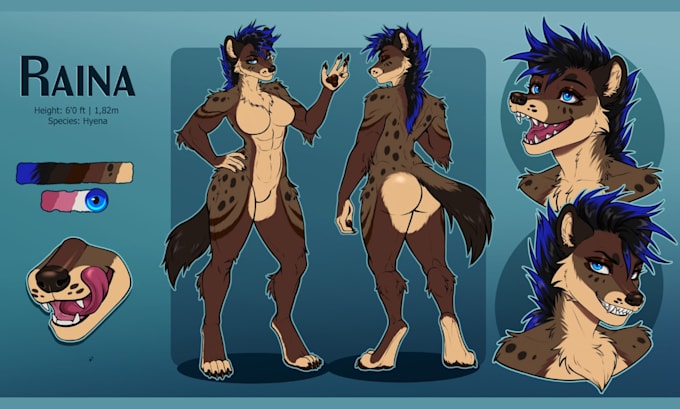 draw furry reference sheet furry ref sheet fursona ref sheet anthro ref sheet oc