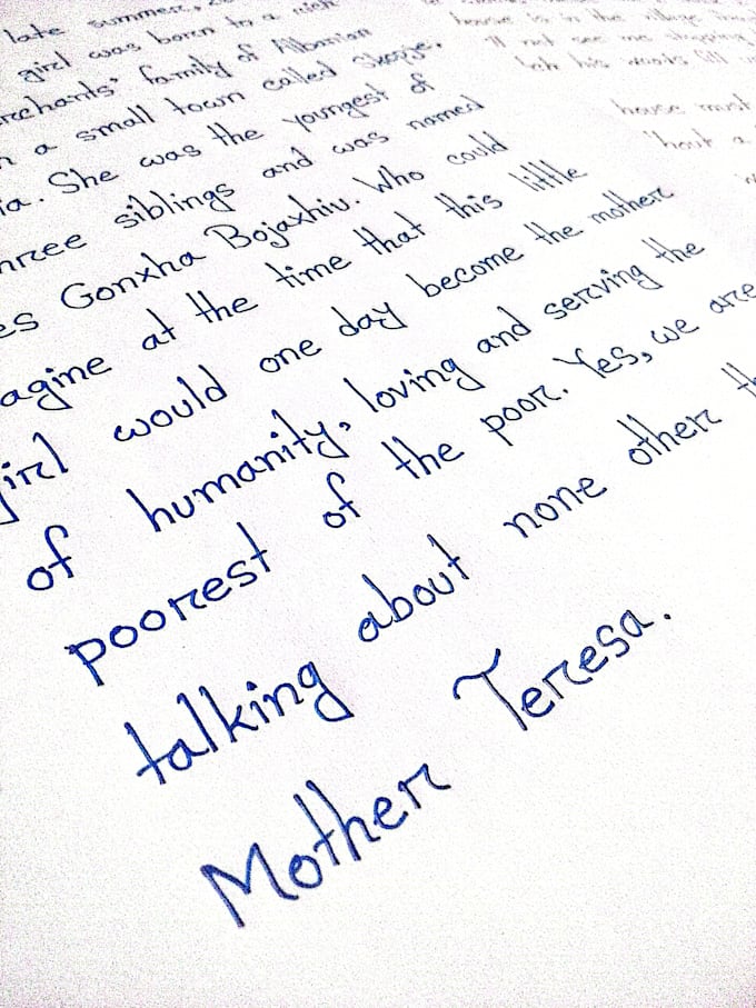 write anything with my nice handwriting