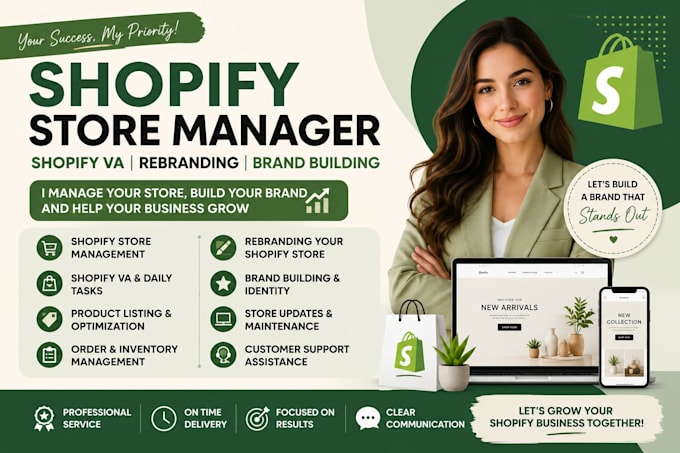 be your shopify store manager, VA, ghl assistant and brand builder