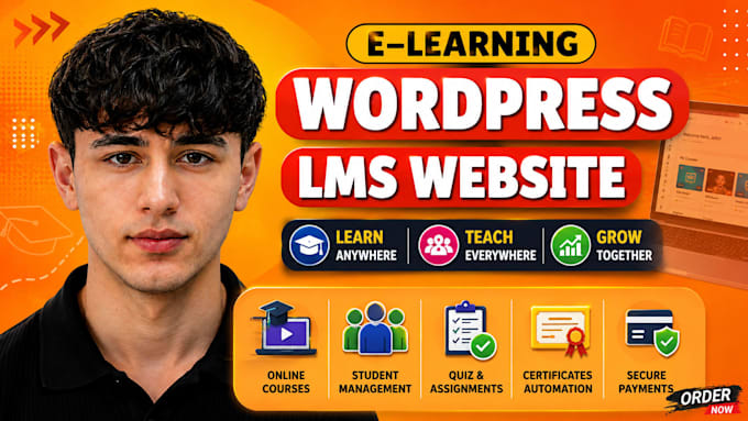 build wordpress elearning lms website with learndash, learnpress and buddyboss