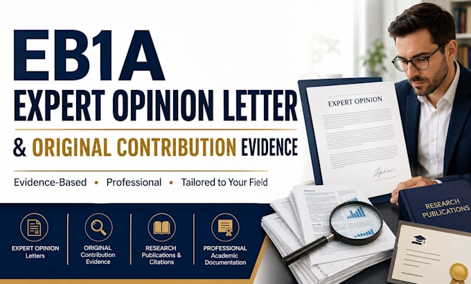 draft an eb1a expert opinion letter for original contribution evidence