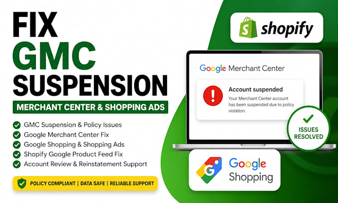 fix google merchant center misrepresentation and product feed errors for shopify