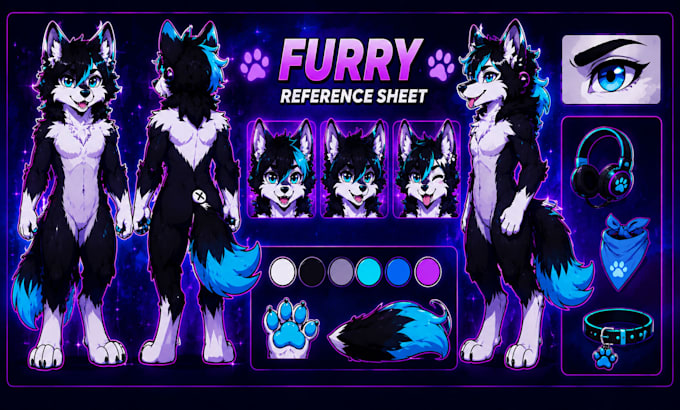 create furry reference sheet furry ref sheet anthro oc nsfw fursona ref sheet