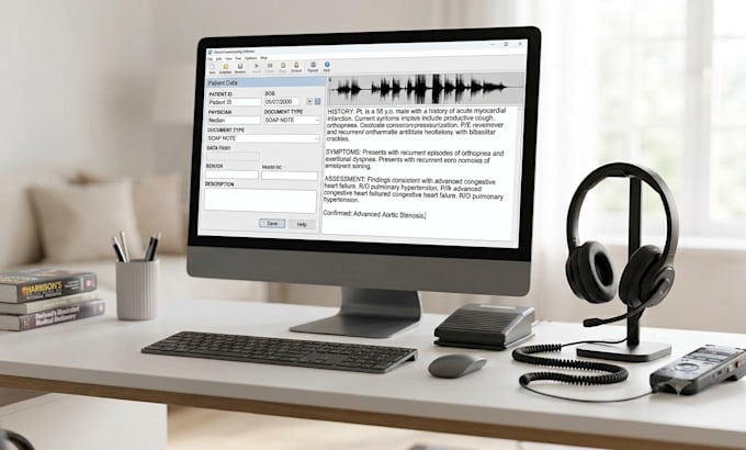 medical transcription for model records