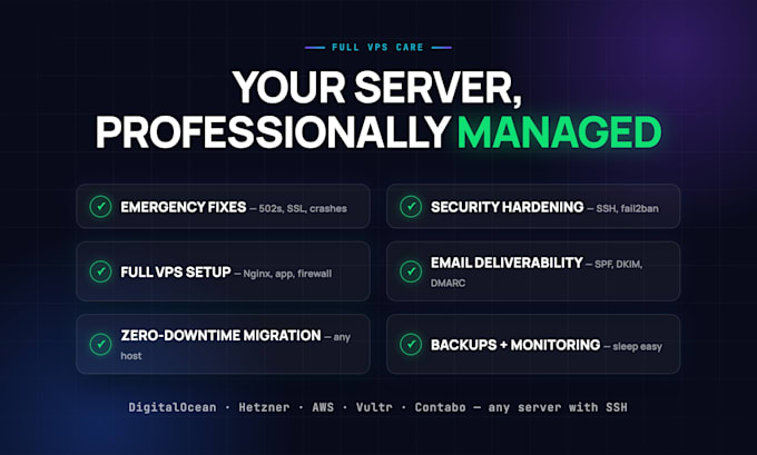fix, secure and manage your linux vps or dedicated server