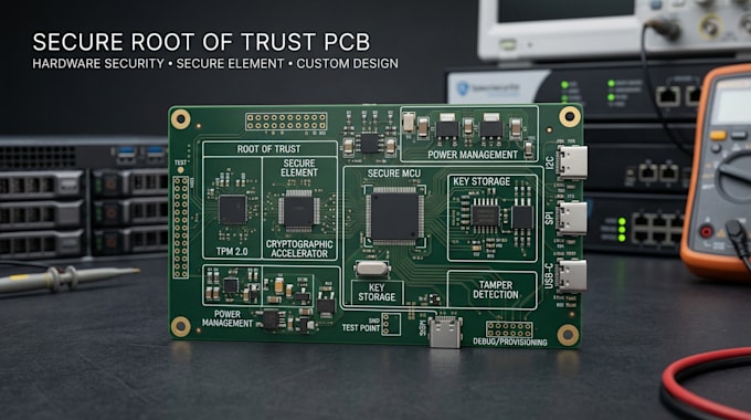 design root of trust pcb with secure element and hardware security secure pcb