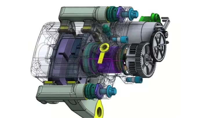 do mechanical cad design gearbox 3d mechanical parts cad model for manufacturing