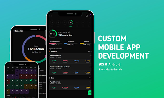 develop a custom fitness app, workout app or gym app