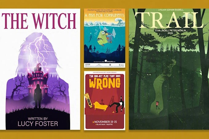 design custom minimalist poster or cover artwork