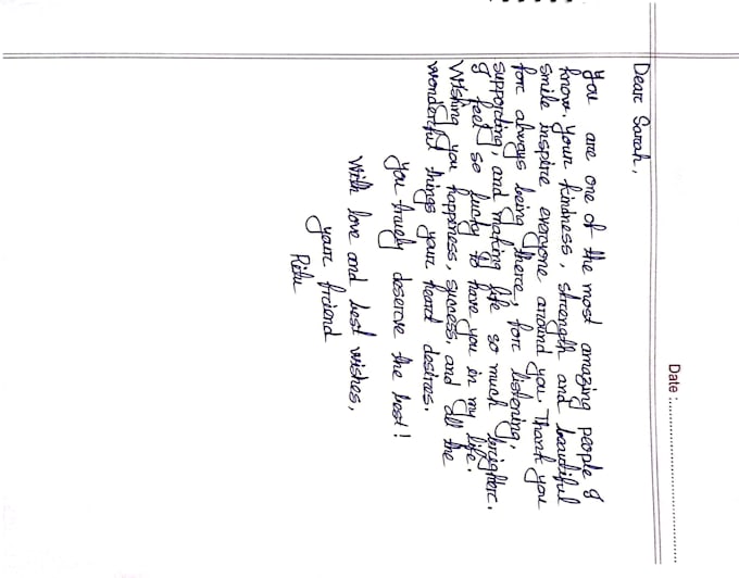 write professional handwritten notes for you