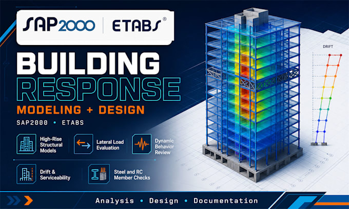design and analyze structures using space gass sap2000 and etabs