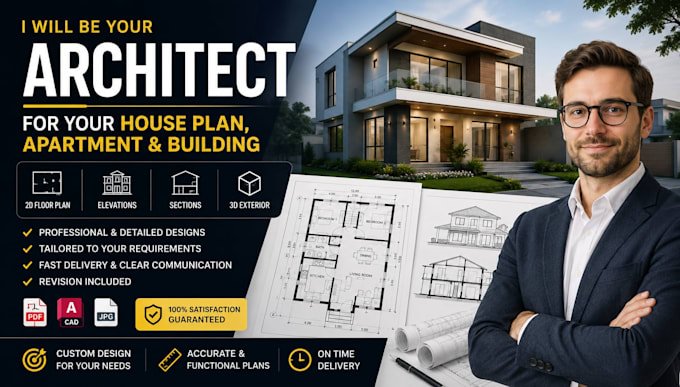 be your architect for your house plan apartment and building