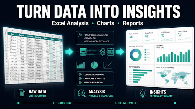 data analysis, excel reports and financial analytics