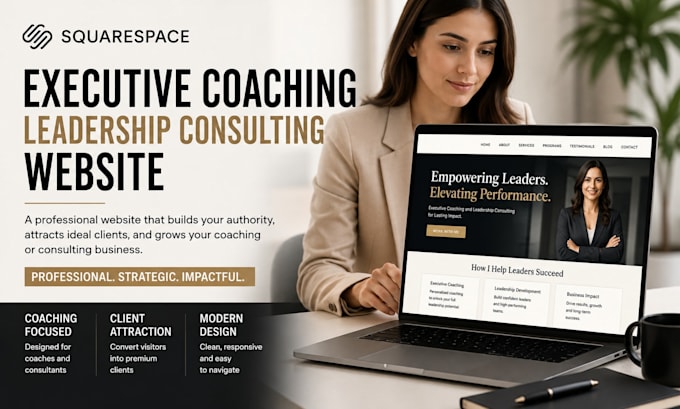 build squarespace executive coaching website leadership consulting website