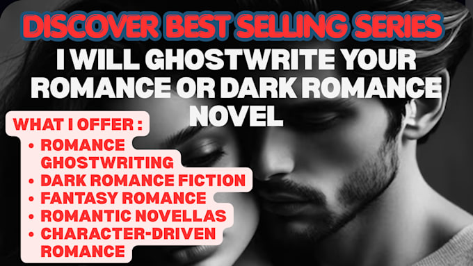 ghostwrite your romance or dark romance novel