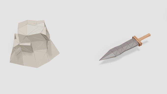 create stylized low poly 3d models for games