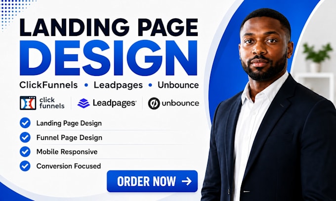 design clickfunnels leadpages unbounce landing page