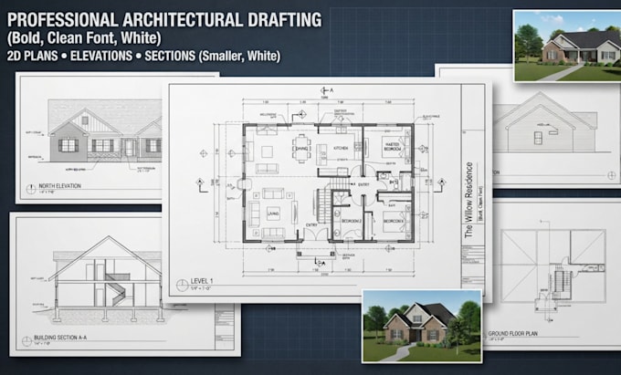 create architectural drafting and 2d floor plans