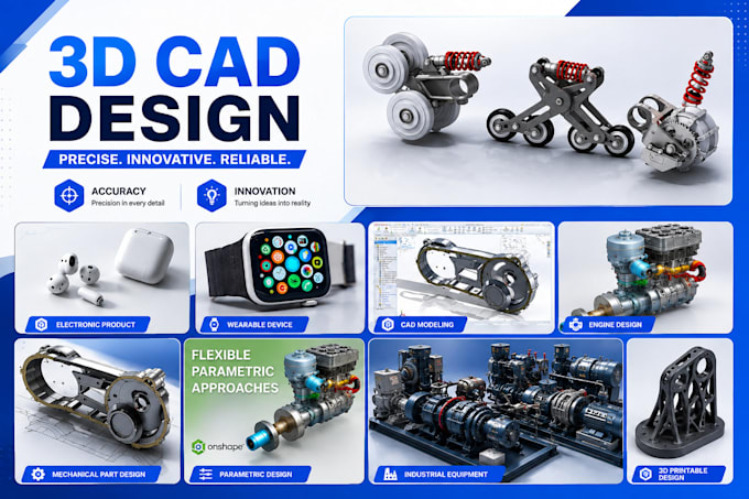 3d hard surface modeling parametric 3d cad product design solidworks 3d printing