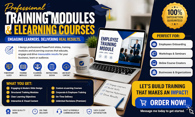 create employee training modules course design and onboarding powerpoint slides