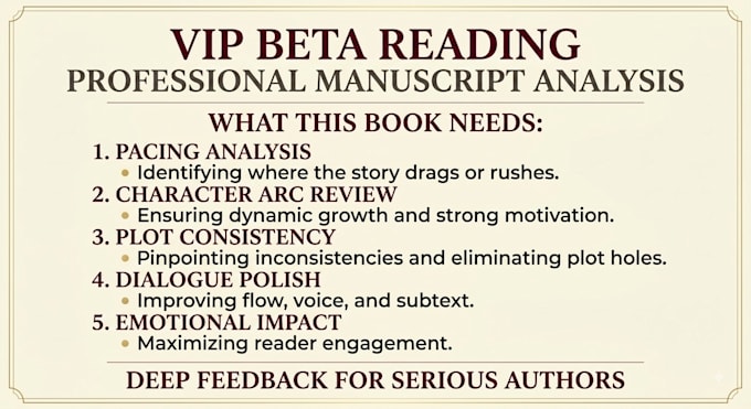 beta read your novel with in depth reader feedback