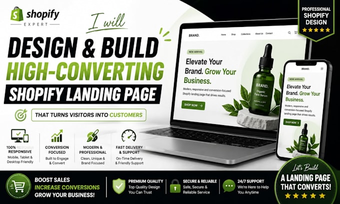 design a high converting shopify landing page
