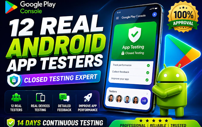 12 testers 20 testers google play console closed testing mobile app testing