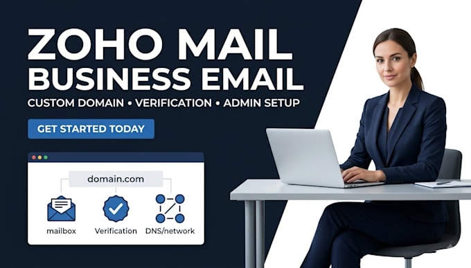 setup business email zoho mail custom domain verification admin email panel