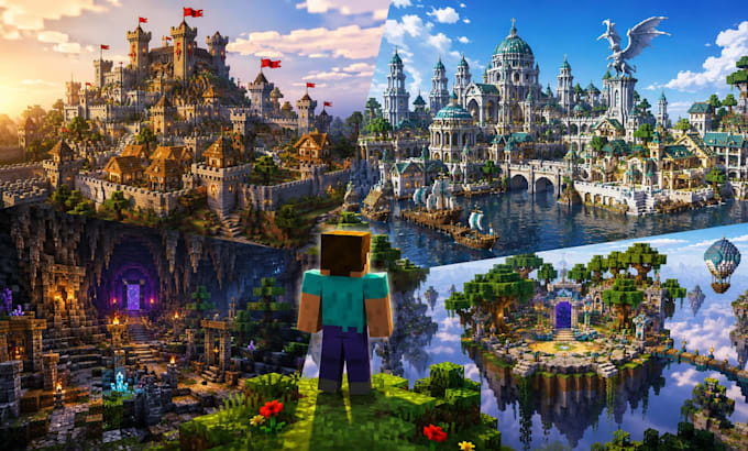 build a custom minecraft map, spawn, hub, or survival world