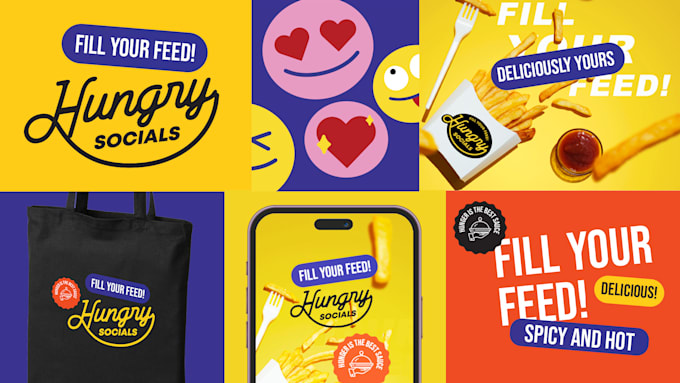 design a modern fast food logo and food branding