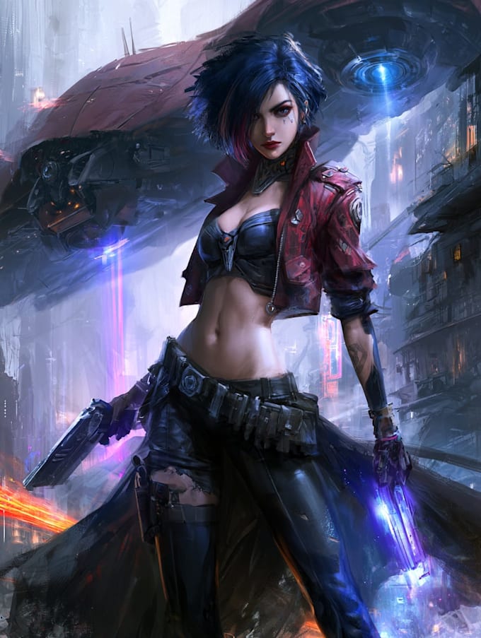sci fi character illustration or sci fi character