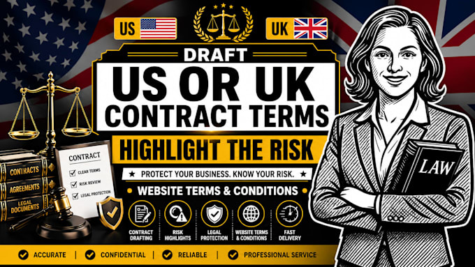 highlight the risk US contract terms, website terms and conditions, uk solicitor