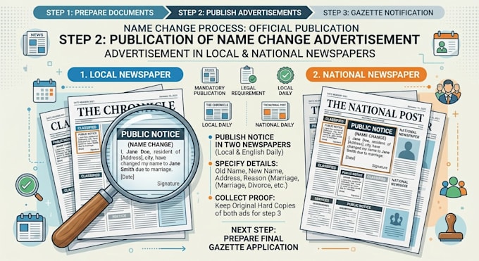process india gazetted notification for name change