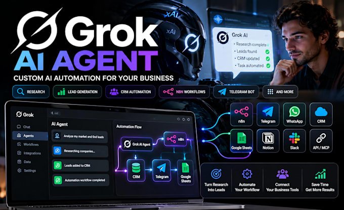 setup grok bot grok ai agent xai n8n automation CRM research telegram bot