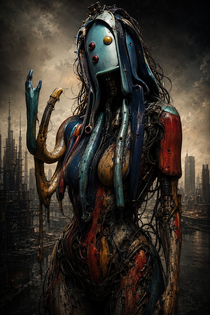 create unique surreal dark ai artwork